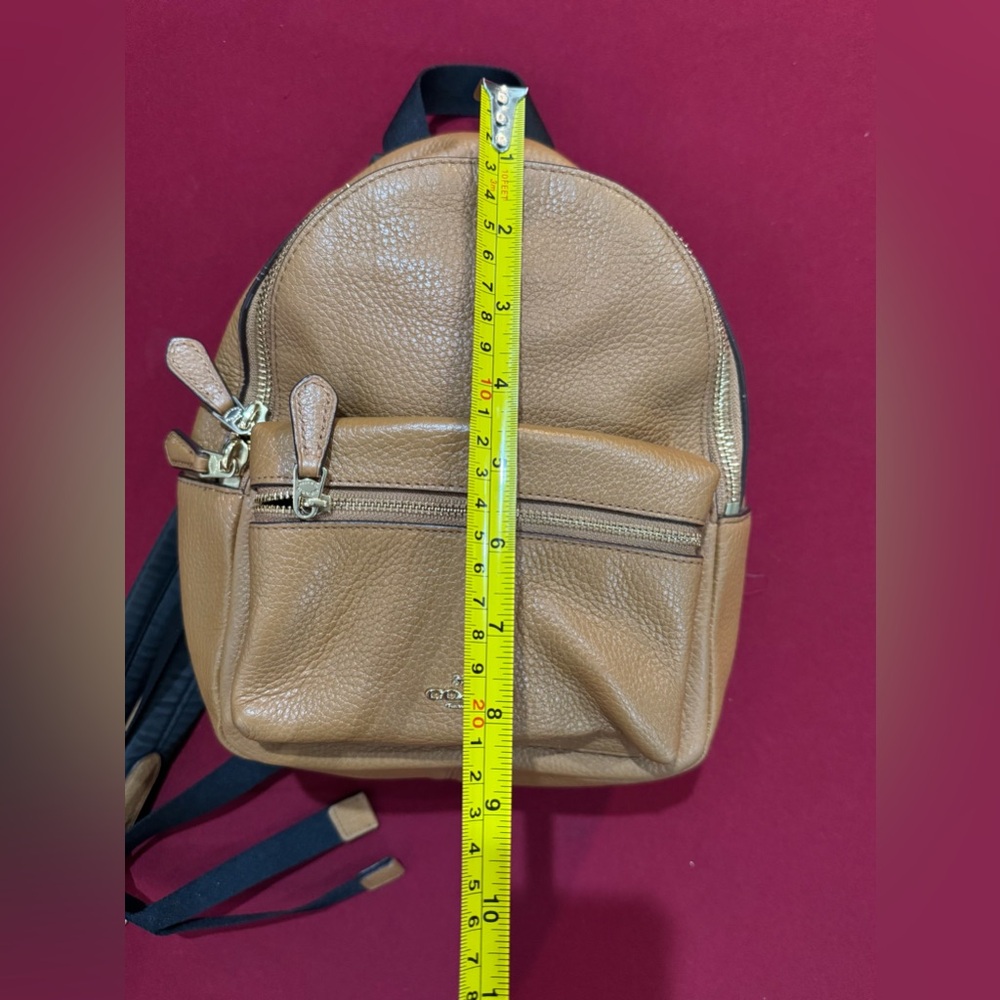 Coach Charlie Mini Leather Backpack - Picture 8 of 9